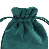 Maxbell Drawstring Bag Velvet Gift Bag Rings Jewelry Pouch Deep Green 6.5x8.5cm