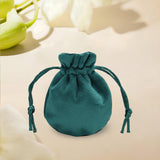 Maxbell Drawstring Bag Velvet Gift Bag Rings Jewelry Pouch Deep Green 6.5x8.5cm
