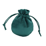 Maxbell Drawstring Bag Velvet Gift Bag Rings Jewelry Pouch Deep Green 7.5x9.5cm