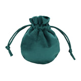 Maxbell Drawstring Bag Velvet Gift Bag Rings Jewelry Pouch Deep Green 7.5x9.5cm
