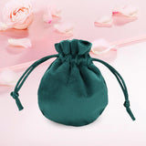 Maxbell Drawstring Bag Velvet Gift Bag Rings Jewelry Pouch Deep Green 7.5x9.5cm
