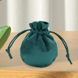Maxbell Drawstring Bag Velvet Gift Bag Rings Jewelry Pouch Deep Green 7.5x9.5cm