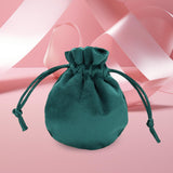 Maxbell Drawstring Bag Velvet Gift Bag Rings Jewelry Pouch Deep Green 7.5x9.5cm