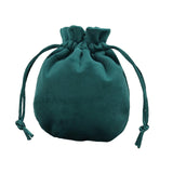 Maxbell Drawstring Bag Velvet Gift Bag Rings Jewelry Pouch Deep Green9.5x11.5cm