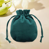 Maxbell Drawstring Bag Velvet Gift Bag Rings Jewelry Pouch Deep Green9.5x11.5cm