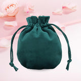 Maxbell Drawstring Bag Velvet Gift Bag Rings Jewelry Pouch Deep Green9.5x11.5cm