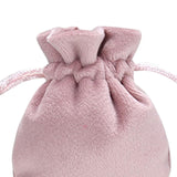 Maxbell Drawstring Bag Velvet Gift Bag Rings Jewelry Pouch Light Pink 6.5x8.5cm