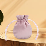 Maxbell Drawstring Bag Velvet Gift Bag Rings Jewelry Pouch Light Pink 6.5x8.5cm