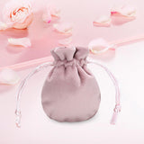 Maxbell Drawstring Bag Velvet Gift Bag Rings Jewelry Pouch Light Pink 6.5x8.5cm