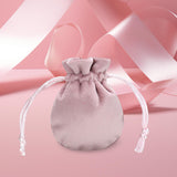 Maxbell Drawstring Bag Velvet Gift Bag Rings Jewelry Pouch Light Pink 6.5x8.5cm