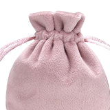 Maxbell Drawstring Bag Velvet Gift Bag Rings Jewelry Pouch Light Pink 7.5x9.5cm