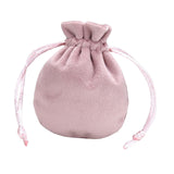 Maxbell Drawstring Bag Velvet Gift Bag Rings Jewelry Pouch Light Pink 7.5x9.5cm