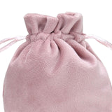 Maxbell Drawstring Bag Velvet Gift Bag Rings Jewelry Pouch Light Pink9.5x11.5cm
