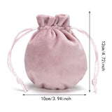 Maxbell Drawstring Bag Velvet Gift Bag Rings Jewelry Pouch Light Pink9.5x11.5cm