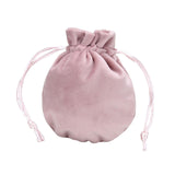 Maxbell Drawstring Bag Velvet Gift Bag Rings Jewelry Pouch Light Pink9.5x11.5cm