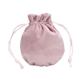 Maxbell Drawstring Bag Velvet Gift Bag Rings Jewelry Pouch Light Pink9.5x11.5cm