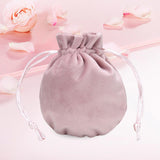 Maxbell Drawstring Bag Velvet Gift Bag Rings Jewelry Pouch Light Pink9.5x11.5cm