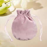 Maxbell Drawstring Bag Velvet Gift Bag Rings Jewelry Pouch Light Pink9.5x11.5cm