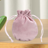 Maxbell Drawstring Bag Velvet Gift Bag Rings Jewelry Pouch Light Pink9.5x11.5cm