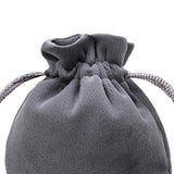 Maxbell Drawstring Bag Velvet Gift Bag Rings Jewelry Pouch Deep Gray 7.5x9.5cm