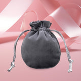 Maxbell Drawstring Bag Velvet Gift Bag Rings Jewelry Pouch Deep Gray 7.5x9.5cm