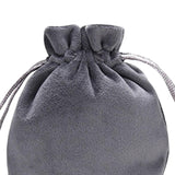 Maxbell Drawstring Bag Velvet Gift Bag Rings Jewelry Pouch Deep Gray 9.5x11.5cm