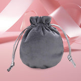 Maxbell Drawstring Bag Velvet Gift Bag Rings Jewelry Pouch Deep Gray 9.5x11.5cm
