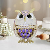 Maxbell Jewelry Box Organizer for Home Decor Animal Figurine for Hairpins Girlfriend Purple