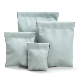 Maxbell Mini Purse Jewelry Pouch Headphones Rings Holder PU Leather Makeup Bag Small Green 7x9cm