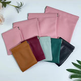 Maxbell Mini Purse Jewelry Pouch Headphones Rings Holder PU Leather Makeup Bag Small Green 7x9cm