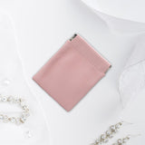 Maxbell Mini Purse Jewelry Pouch Headphones Rings Holder PU Leather Makeup Bag Small Pink 7x9cm
