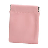 Maxbell Mini Purse Jewelry Pouch Headphones Rings Holder PU Leather Makeup Bag Small Pink 7x9cm