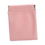 Maxbell Mini Purse Jewelry Pouch Headphones Rings Holder PU Leather Makeup Bag Small Pink 7x9cm