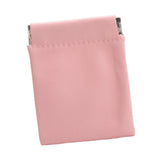 Maxbell Mini Purse Jewelry Pouch Headphones Rings Holder PU Leather Makeup Bag Small Pink 7x9cm