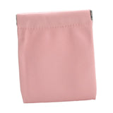 Maxbell Mini Purse Jewelry Pouch Headphones Rings Holder PU Leather Makeup Bag Small Pink 10x12cm