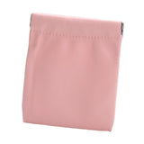 Maxbell Mini Purse Jewelry Pouch Headphones Rings Holder PU Leather Makeup Bag Small Pink 10x12cm
