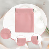 Maxbell Mini Purse Jewelry Pouch Headphones Rings Holder PU Leather Makeup Bag Small Pink 10x12cm