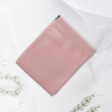 Maxbell Mini Purse Jewelry Pouch Headphones Rings Holder PU Leather Makeup Bag Small Pink 12x15cm
