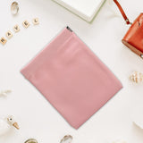 Maxbell Mini Purse Jewelry Pouch Headphones Rings Holder PU Leather Makeup Bag Small Pink 12x15cm