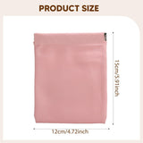 Maxbell Mini Purse Jewelry Pouch Headphones Rings Holder PU Leather Makeup Bag Small Pink 12x15cm
