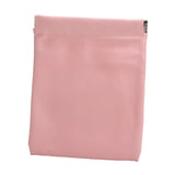 Maxbell Mini Purse Jewelry Pouch Headphones Rings Holder PU Leather Makeup Bag Small Pink 12x15cm