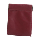 Maxbell Mini Purse Jewelry Pouch Headphones Rings Holder PU Leather Makeup Bag Small Wine Red 7x9cm