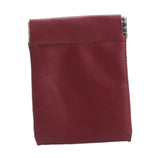 Maxbell Mini Purse Jewelry Pouch Headphones Rings Holder PU Leather Makeup Bag Small Wine Red 7x9cm