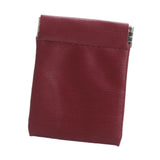 Maxbell Mini Purse Jewelry Pouch Headphones Rings Holder PU Leather Makeup Bag Small Wine Red 7x9cm