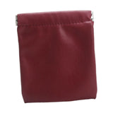 Maxbell Mini Purse Jewelry Pouch Headphones Rings Holder PU Leather Makeup Bag Small Wine Red 10x12cm