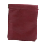 Maxbell Mini Purse Jewelry Pouch Headphones Rings Holder PU Leather Makeup Bag Small Wine Red 12x15cm