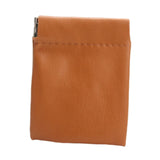 Maxbell Mini Purse Jewelry Pouch Headphones Rings Holder PU Leather Makeup Bag Small Brown 7x9cm