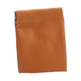 Maxbell Mini Purse Jewelry Pouch Headphones Rings Holder PU Leather Makeup Bag Small Brown 7x9cm