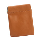 Maxbell Mini Purse Jewelry Pouch Headphones Rings Holder PU Leather Makeup Bag Small Brown 7x9cm