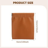 Maxbell Mini Purse Jewelry Pouch Headphones Rings Holder PU Leather Makeup Bag Small Brown 10x12cm